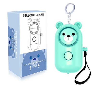 Porte-clés d'Alarme Auto-Défense pour Femmes – Sirène de 130 dB avec Lumière LED