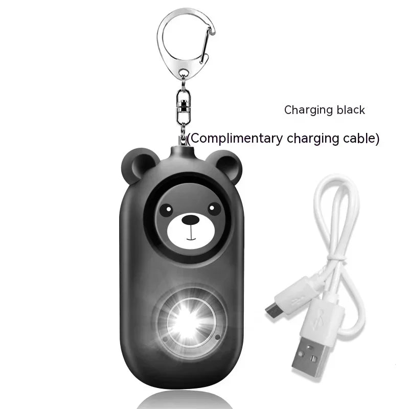 Porte-clés d'Alarme Auto-Défense pour Femmes – Sirène de 130 dB avec Lumière LED