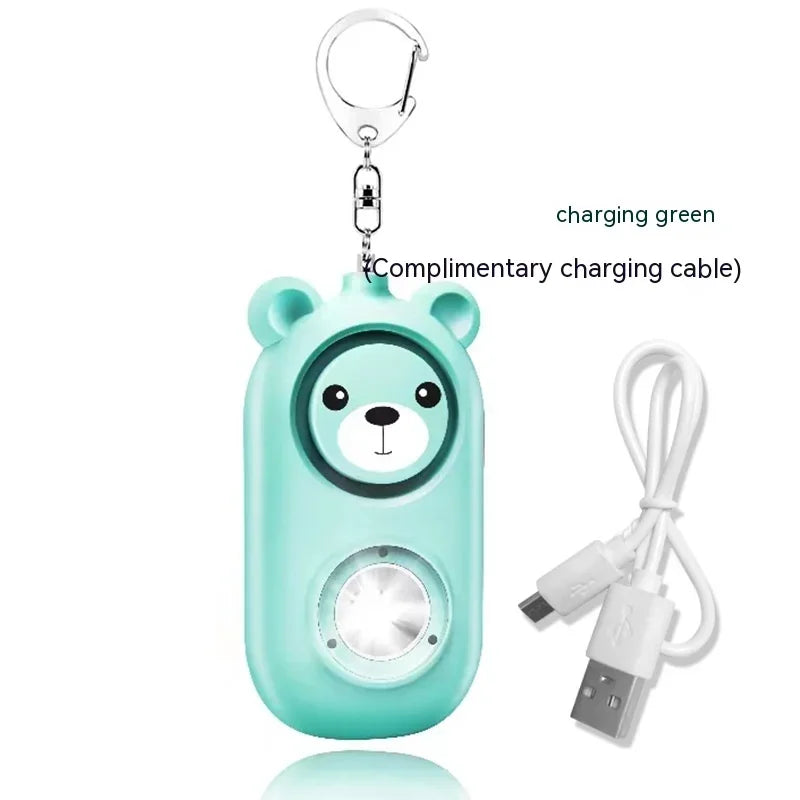 Porte-clés d'Alarme Auto-Défense pour Femmes – Sirène de 130 dB avec Lumière LED