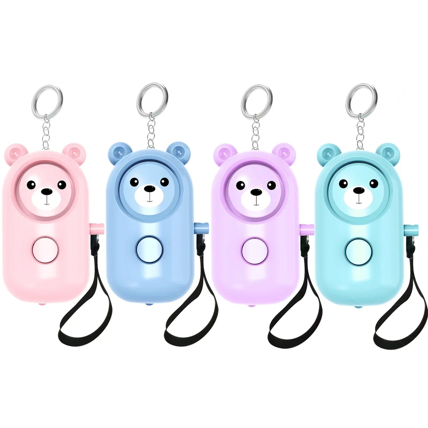 Porte-clés d'Alarme Auto-Défense pour Femmes – Sirène de 130 dB avec Lumière LED