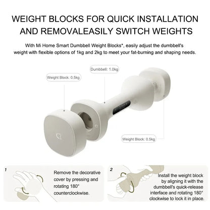 Xiaomi Mijia Smart Dumbbells – Haltères connectés avec affichage LED et coaching via Mi Home