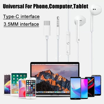 Original Earphones for iPhone 15 14 13 Pro Max – Wired &amp; Bluetooth with Noise Cancelling
