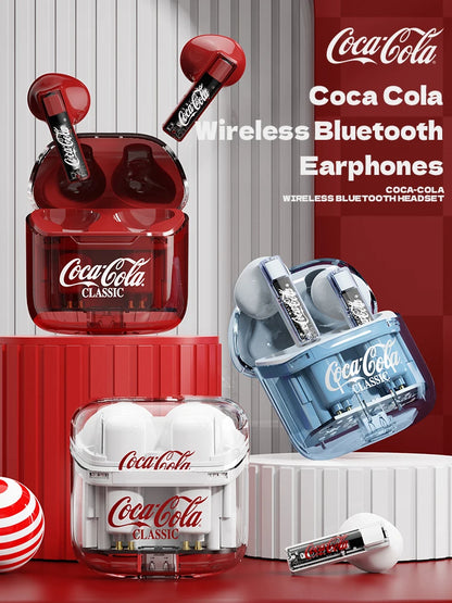 Écouteurs Sans Fil Coca-Cola TWS Bluetooth avec Micro – Imperméables et Réduction Active du Bruit pour iPhone et Xiaomi