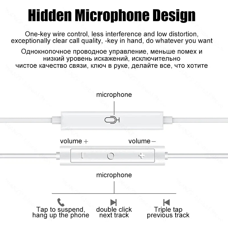 Original Earphones for iPhone 15 14 13 Pro Max – Wired &amp; Bluetooth with Noise Cancelling