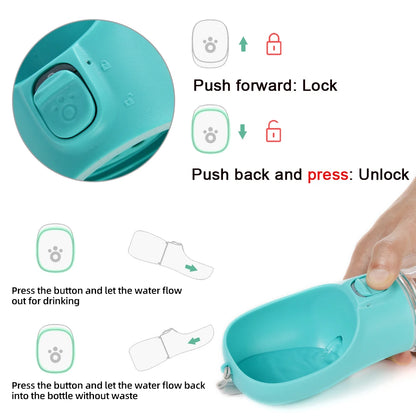Bouteille d'eau pour chien portable et étanche – 350ml / 550ml
