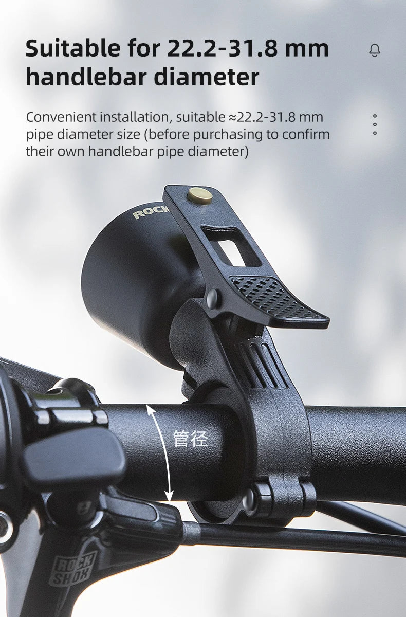 ROCKBROS Rétro Laiton Vélo Bell – Loud, Compact & Waterproof