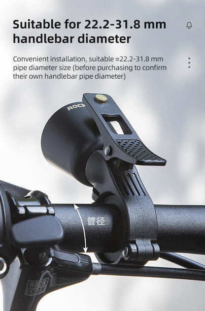 ROCKBROS Rétro Laiton Vélo Bell – Loud, Compact & Waterproof