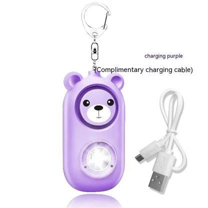 Porte-clés d'Alarme Auto-Défense pour Femmes – Sirène de 130 dB avec Lumière LED