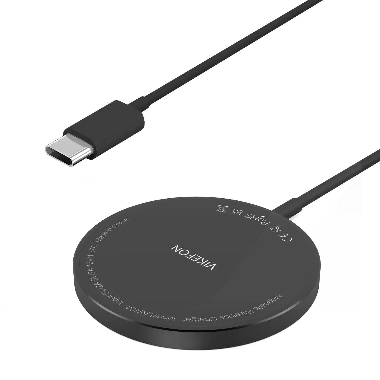 Chargeur Sans Fil Magnétique 100W VIKEFON USB + Type C pour Magsafe iPhone 16, 15, 14, 13, 12 Pro Max – Station de Charge Rapide