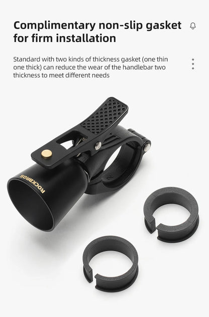 ROCKBROS Rétro Laiton Vélo Bell – Loud, Compact & Waterproof