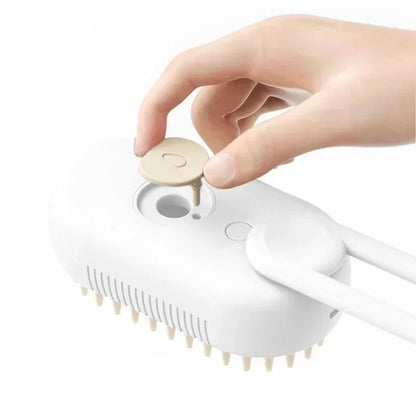 Brosse Steamy Dog 3-en-1 avec Spray Électrique et Massager