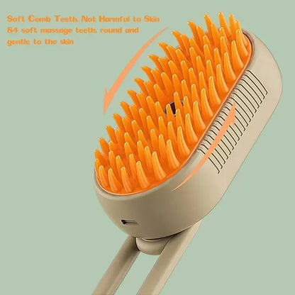Brosse Steamy Dog 3-en-1 avec Spray Électrique et Massager