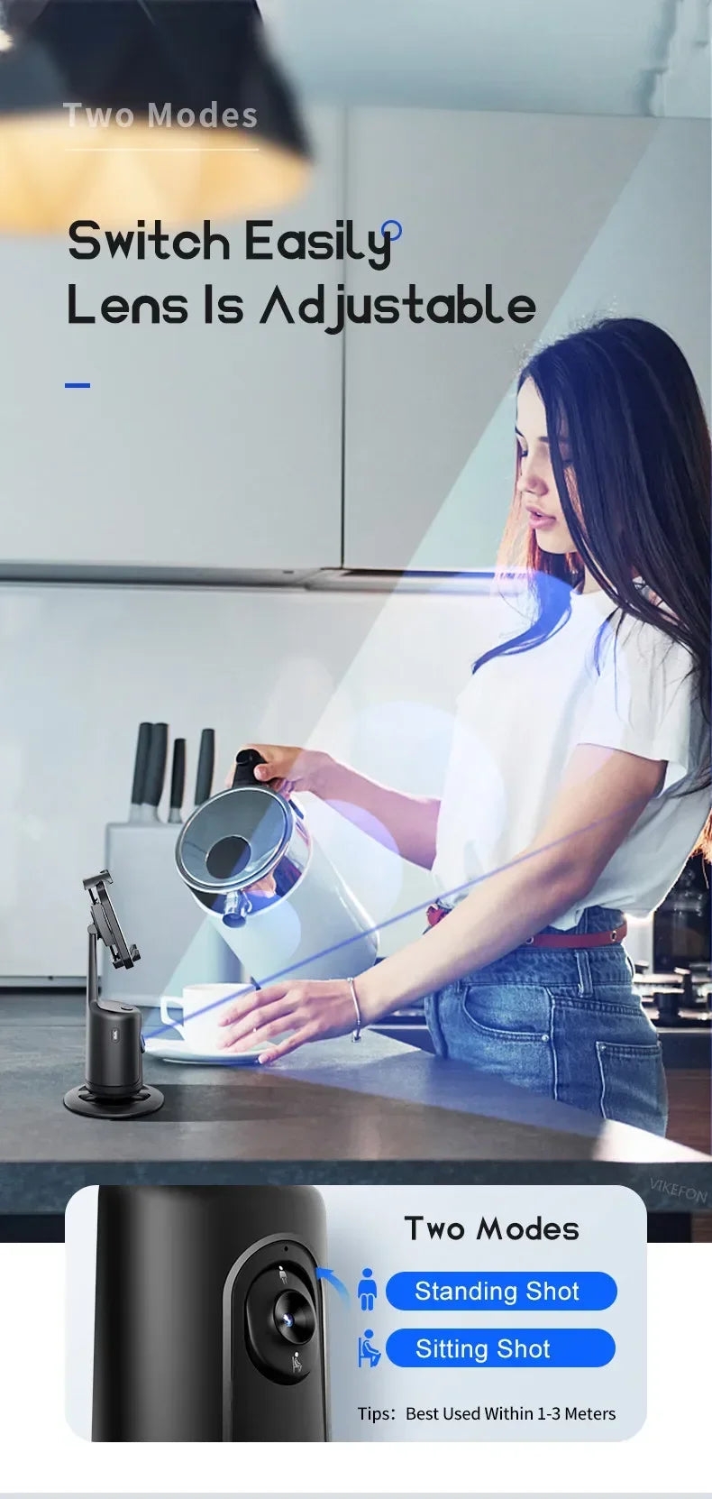 Trépied de Suivi Automatique Intelligent – L’outil parfait pour les créateurs de contenu !