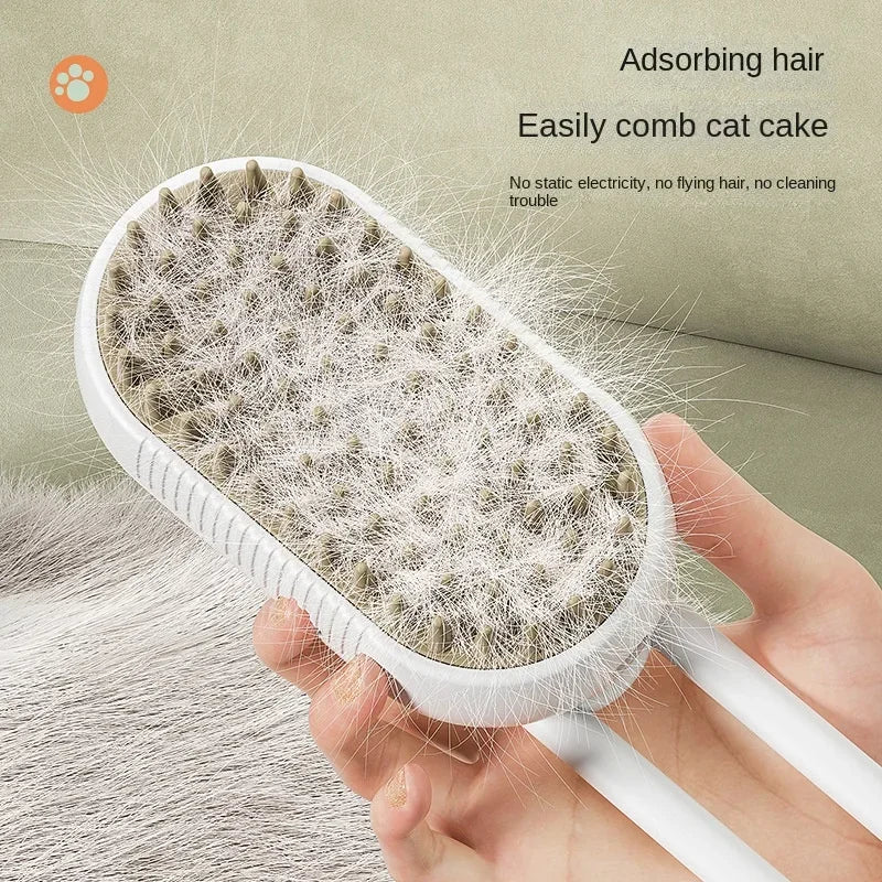 Brosse Steamy Dog 3-en-1 avec Spray Électrique et Massager