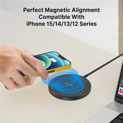 Chargeur Sans Fil Magnétique 100W VIKEFON USB + Type C pour Magsafe iPhone 16, 15, 14, 13, 12 Pro Max – Station de Charge Rapide
