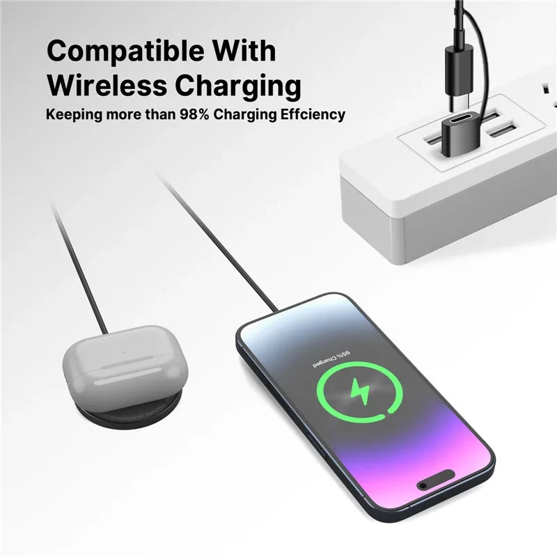 Chargeur Sans Fil Magnétique 100W VIKEFON USB + Type C pour Magsafe iPhone 16, 15, 14, 13, 12 Pro Max – Station de Charge Rapide