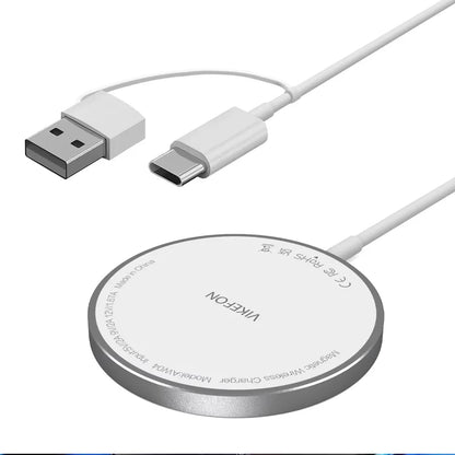 Chargeur Sans Fil Magnétique 100W VIKEFON USB + Type C pour Magsafe iPhone 16, 15, 14, 13, 12 Pro Max – Station de Charge Rapide
