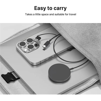 Chargeur Sans Fil Magnétique 100W VIKEFON USB + Type C pour Magsafe iPhone 16, 15, 14, 13, 12 Pro Max – Station de Charge Rapide