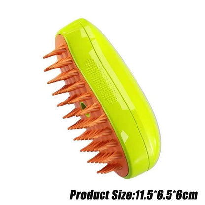 Brosse Steamy Dog 3-en-1 avec Spray Électrique et Massager