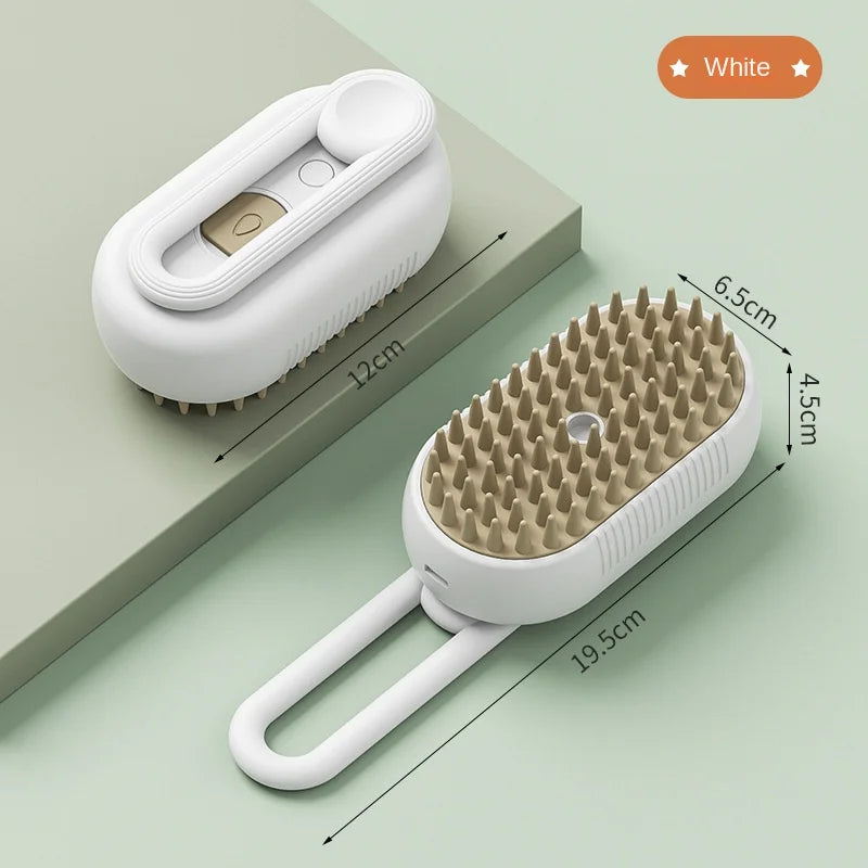 Brosse Steamy Dog 3-en-1 avec Spray Électrique et Massager