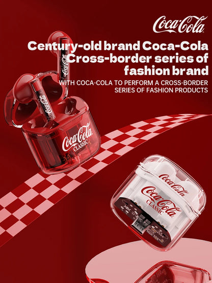 Écouteurs Sans Fil Coca-Cola TWS Bluetooth avec Micro – Imperméables et Réduction Active du Bruit pour iPhone et Xiaomi