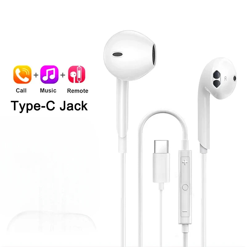 Original Earphones for iPhone 15 14 13 Pro Max – Wired &amp; Bluetooth with Noise Cancelling
