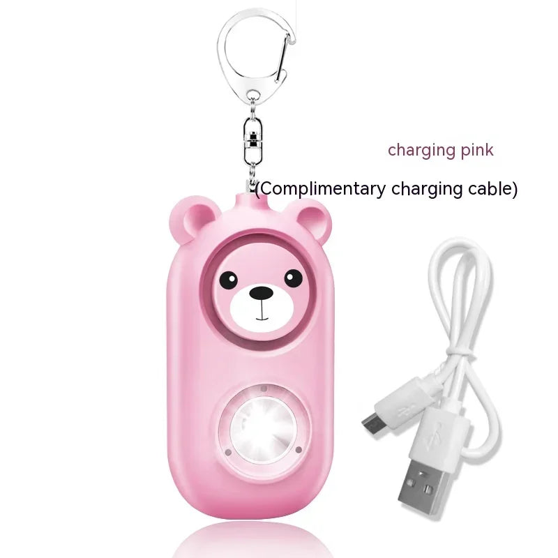 Porte-clés d'Alarme Auto-Défense pour Femmes – Sirène de 130 dB avec Lumière LED