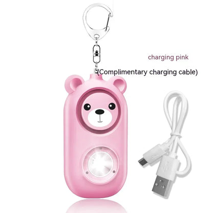 Porte-clés d'Alarme Auto-Défense pour Femmes – Sirène de 130 dB avec Lumière LED