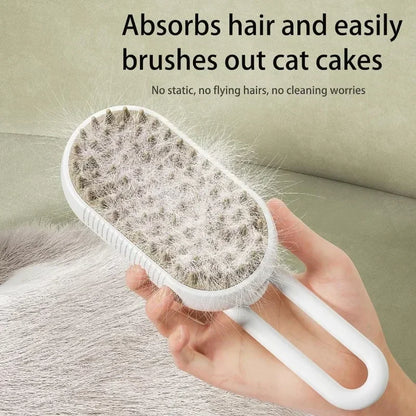 Brosse Steamy Dog 3-en-1 avec Spray Électrique et Massager