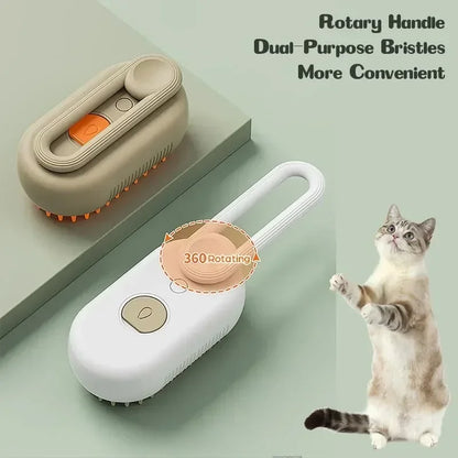 Brosse Steamy Dog 3-en-1 avec Spray Électrique et Massager