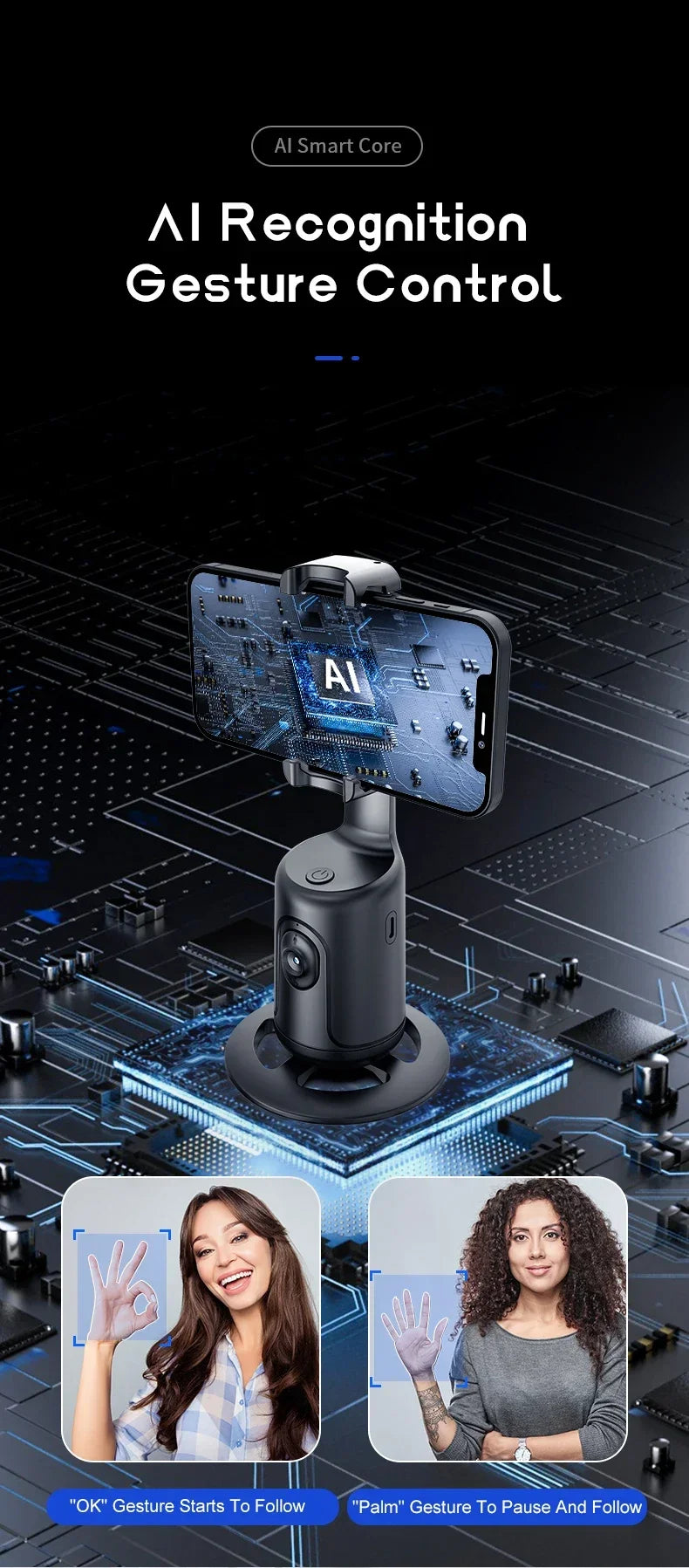 Trépied de Suivi Automatique Intelligent – L’outil parfait pour les créateurs de contenu !