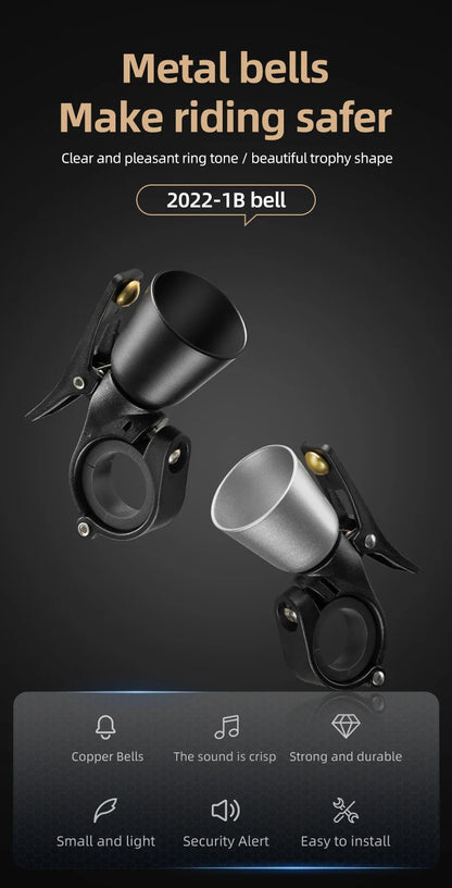 ROCKBROS Rétro Laiton Vélo Bell – Loud, Compact & Waterproof
