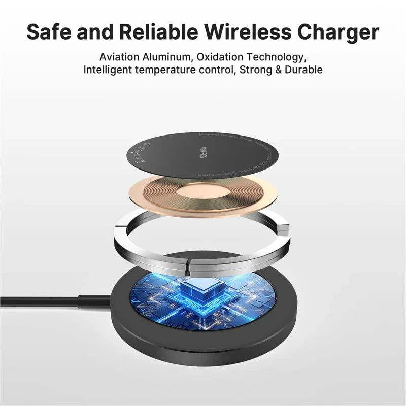 Chargeur Sans Fil Magnétique 100W VIKEFON USB + Type C pour Magsafe iPhone 16, 15, 14, 13, 12 Pro Max – Station de Charge Rapide