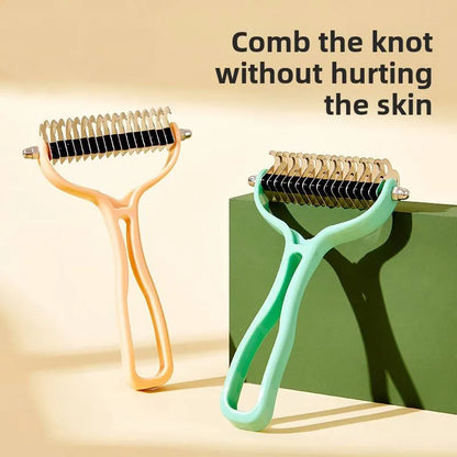 Brosse Double Face pour Chats et Chiens – Démêlage et Élimination des Poils