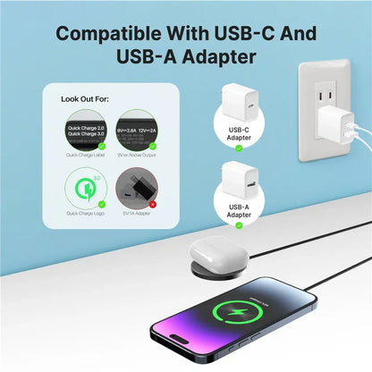 Chargeur Sans Fil Magnétique 100W VIKEFON USB + Type C pour Magsafe iPhone 16, 15, 14, 13, 12 Pro Max – Station de Charge Rapide