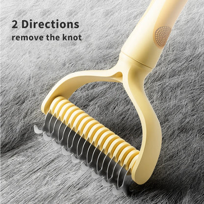 Brosse Double Face pour Chats et Chiens – Démêlage et Élimination des Poils