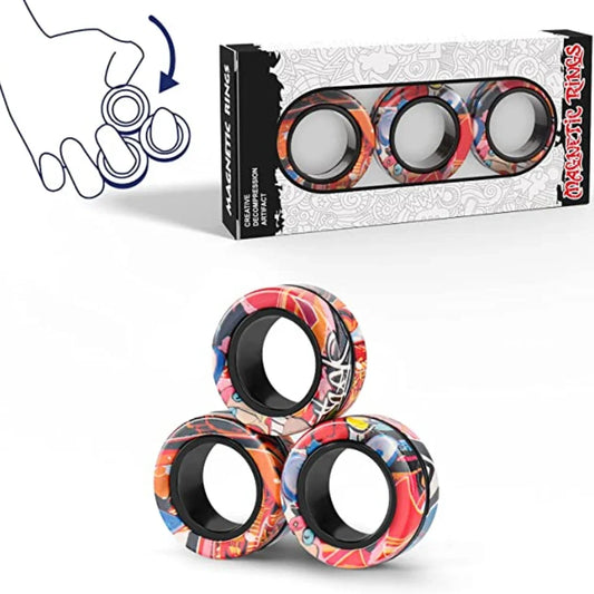 Anneaux magnétiques anti-stress – Lot de 3 | Soulagement de l'anxiété