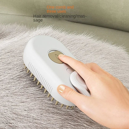 Brosse Steamy Dog 3-en-1 avec Spray Électrique et Massager