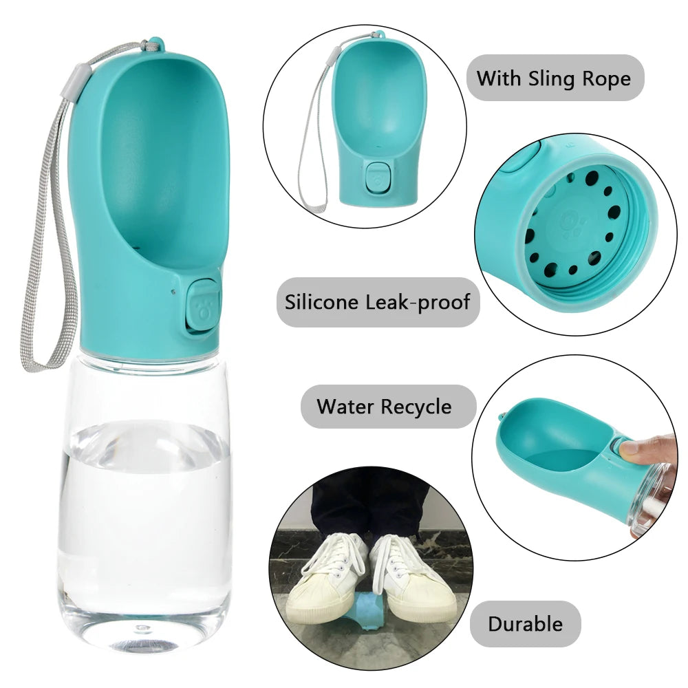 Bouteille d'eau pour chien portable et étanche – 350ml / 550ml